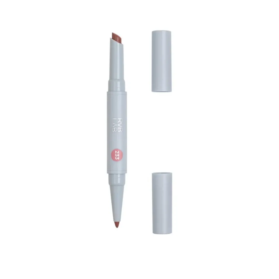 RVB Lab Soulmate Duo Labbra 233 - Matita e rossetto per definire e illuminare le labbra, 1 duo
