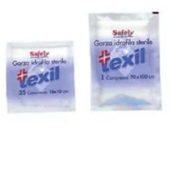Safety Compresse Sterili Di Garza Idrofila 10 x 10 cm, 25 Pezzi