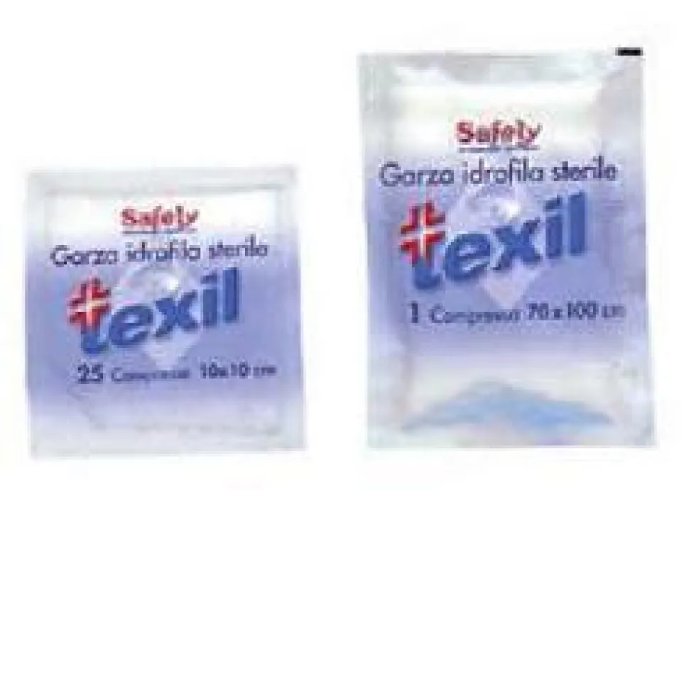 Safety Compresse Sterili Di Garza Idrofila 10 x 10 cm, 25 Pezzi