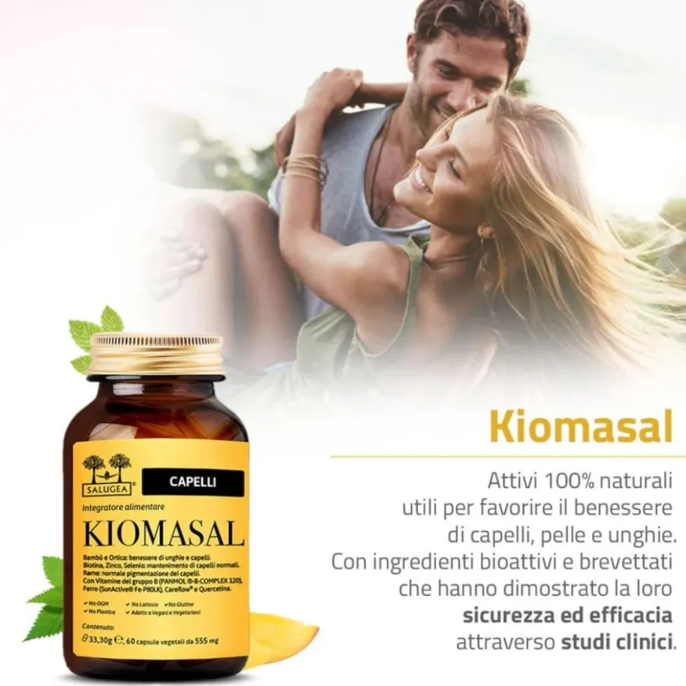 Salugea Kiomasal Integratore Capelli Pelle e Unghie, 60 Capsule Vegetali