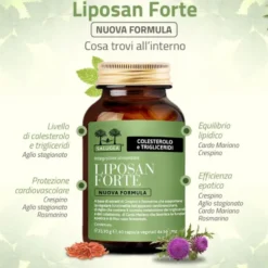 Salugea Liposan Forte Nuova Formula Integratore Colesterolo e Trigliceridi, 60 Capsule Vegetali