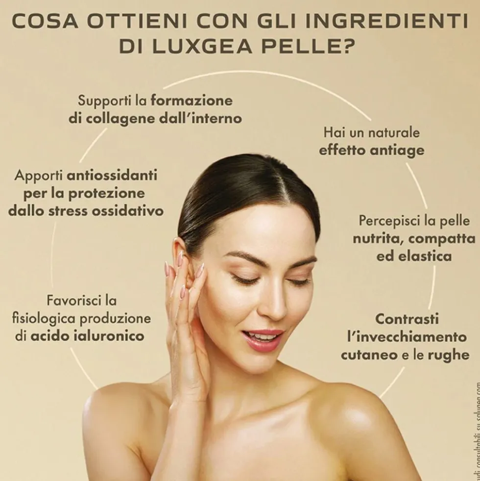 Salugea LuxGea Pelle Integratore di Collagene da Bere Bellezza Pelle, 130g