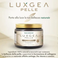 Salugea LuxGea Pelle Integratore di Collagene da Bere Bellezza Pelle, 130g