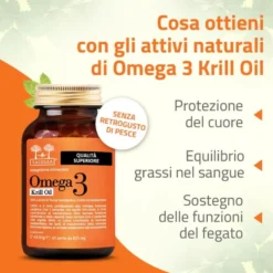 Salugea Omega 3 Krill Oil Integratore Olio di Krill, 60 Perle