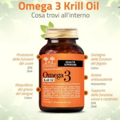 Salugea Omega 3 Krill Oil Integratore Olio di Krill, 60 Perle