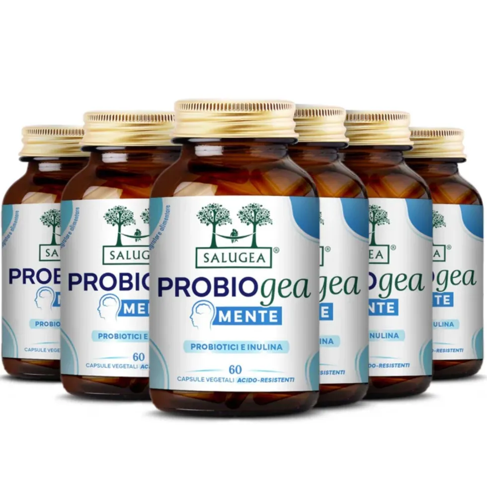 Salugea ProbioGea Mente Integratore Probiotico per l’Umore, 60 Capsule Vegetali Acido-Resistenti