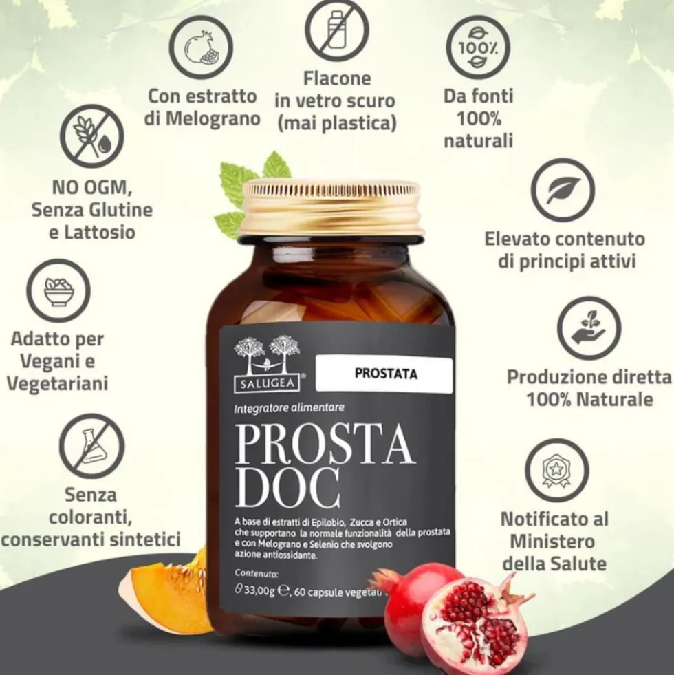 Salugea Prostadoc Integratore Prostata, 60 Capsule Vegetali