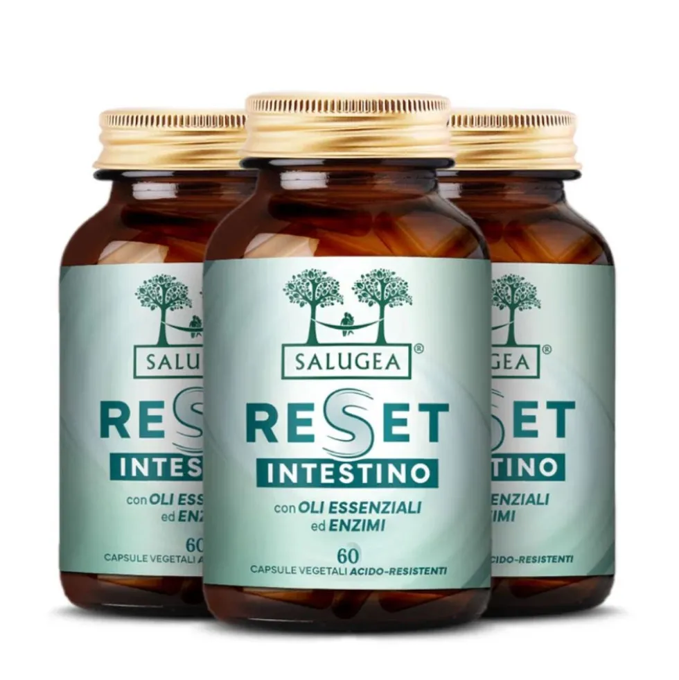 Salugea Reset Intestino Integratore Detox, 60 Capsule Vegetali Acido-Resistenti