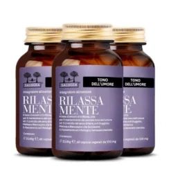 Salugea Rilassa Mente Integratore Buonumore e Lucidità Mentale, 60 Capsule Vegetali