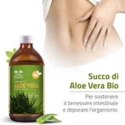 Salugea Succo Aloe Vera Bio Integratore Digestione e Depurazione, 500ml