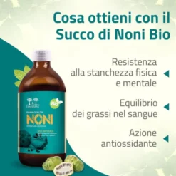 Salugea Succo Noni Bio Integratore Stanchezza Fisica e Mentale, 500ml