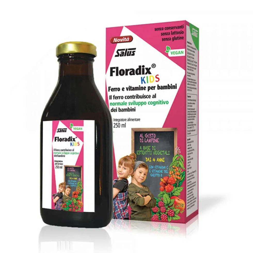 Salus Haus Floradix Kids Integratore di Ferro e Vitamine per Bambini, 250ml