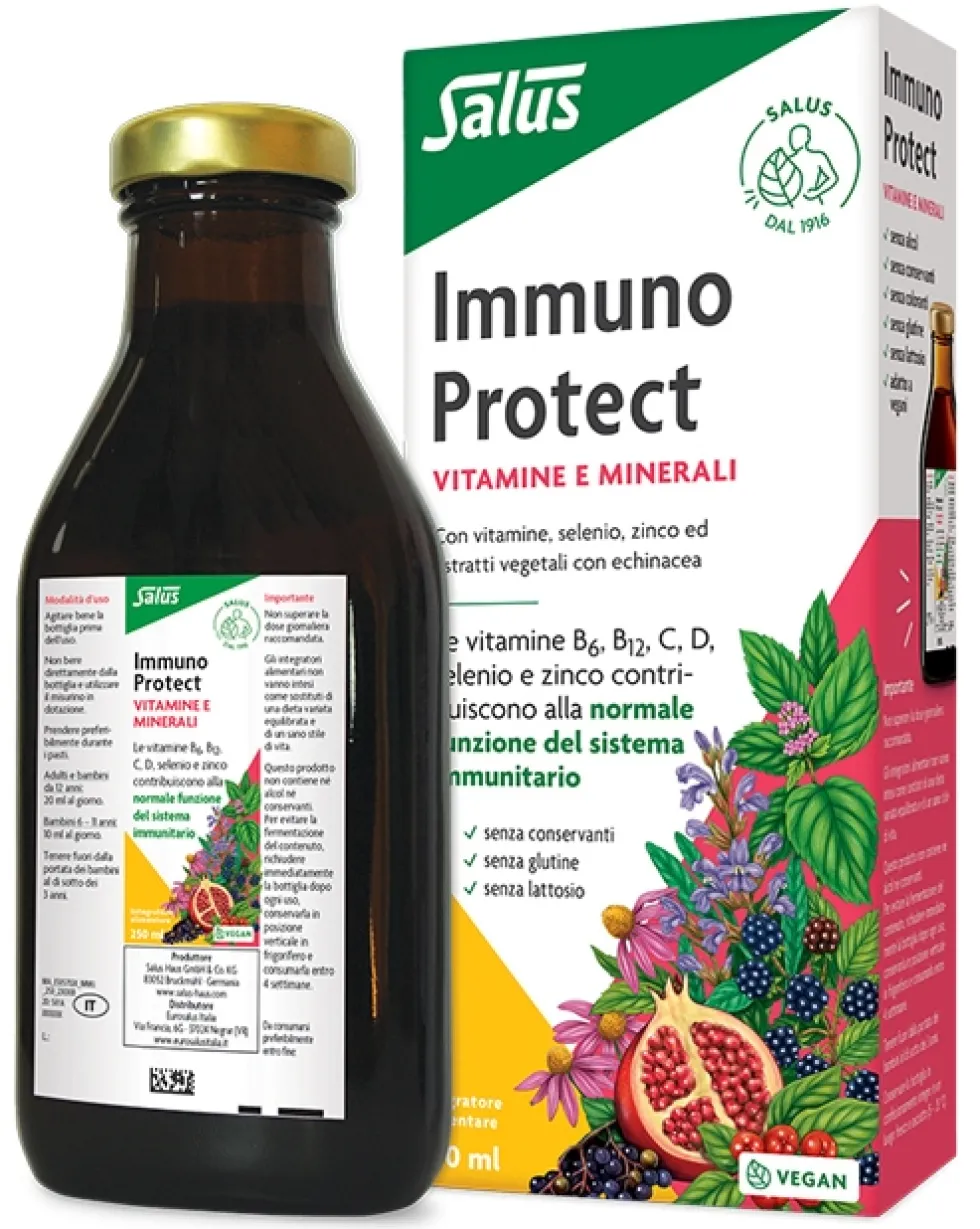 Salus Haus Immuno Protect - Integratore alimentare per il sistema immunitario, flacone da 250ml