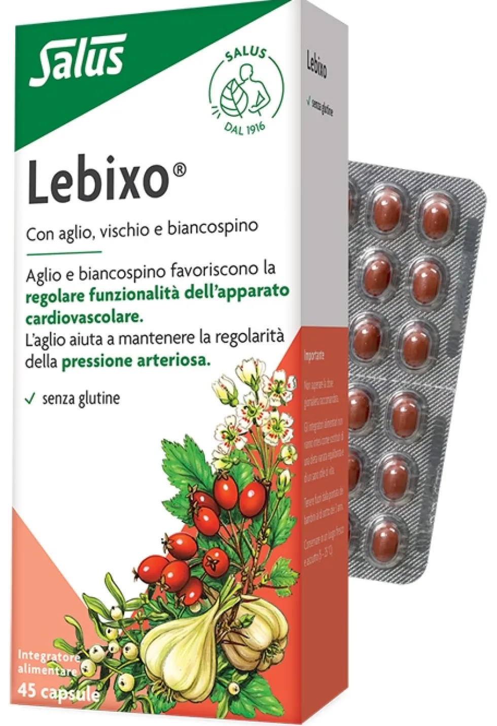 Salus Haus Lebixo - Capsule Salus Haus Gmbh per la circolazione e la digestione, 45 capsule