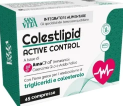 Sanavita Colestlipid Active Control Integratore per il metabolismo del colesterolo, 45 compresse