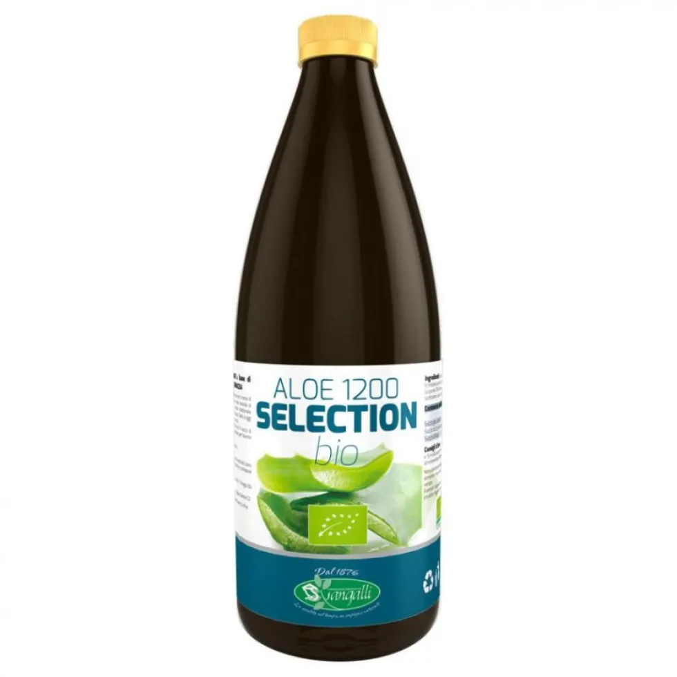 Sangalli Aloe 1200 Selec Bio - Puro succo ad azione depurativa e digestiva, 1000 ml