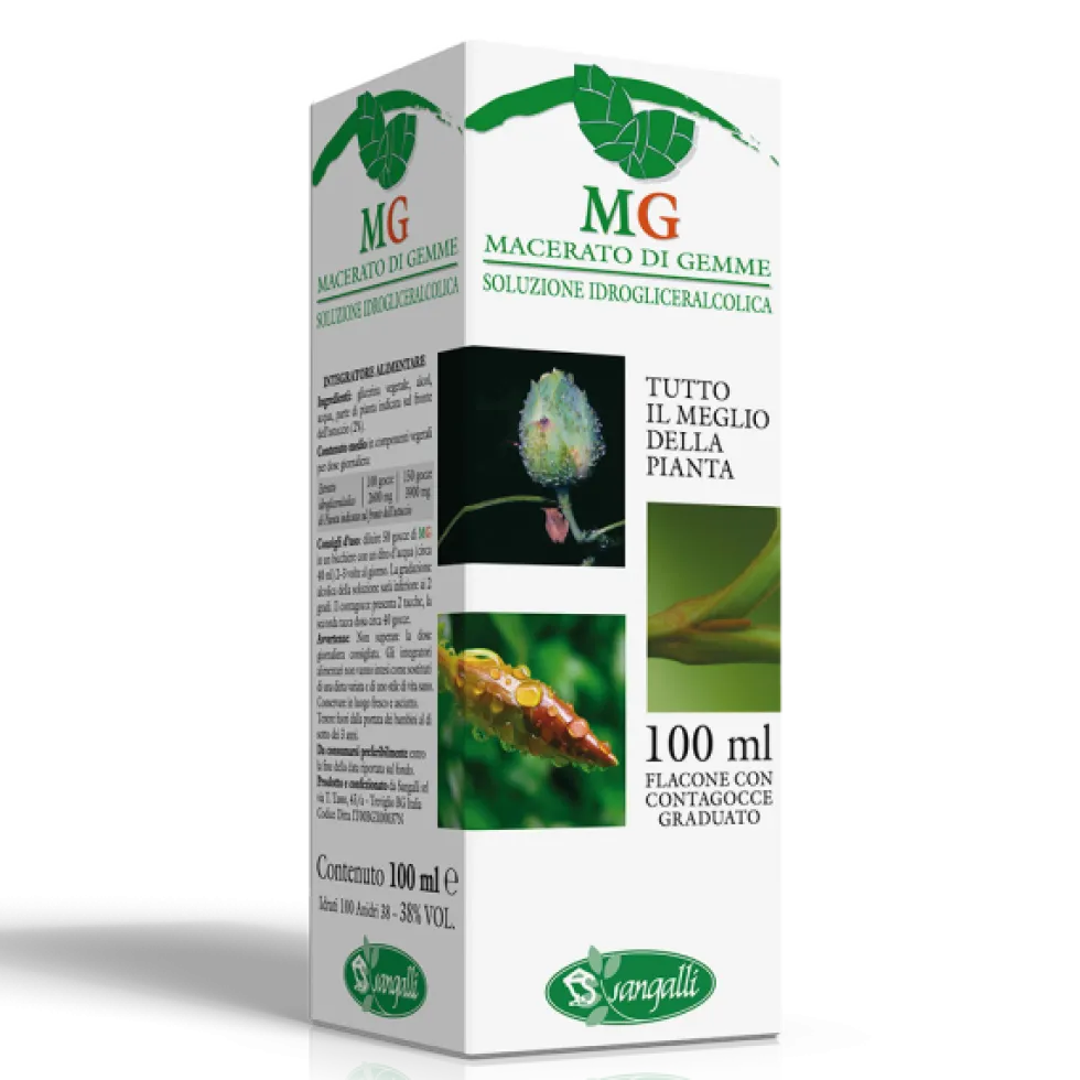 Sangalli macerato glicerico al Ribes nero - Gocce antinfiammatorie e drenanti, 100 ml