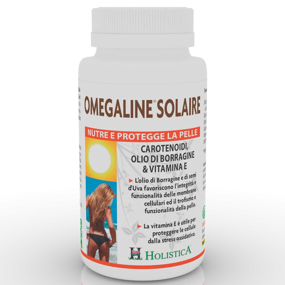 Sangalli Omegaline Sol Holistica - Integratore per la protezione della pelle al sole, 60 capsule