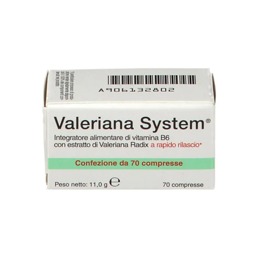 Sanifarma Valeriana System - Integratore alimentare per il sonno e il rilassamento, 70 compresse