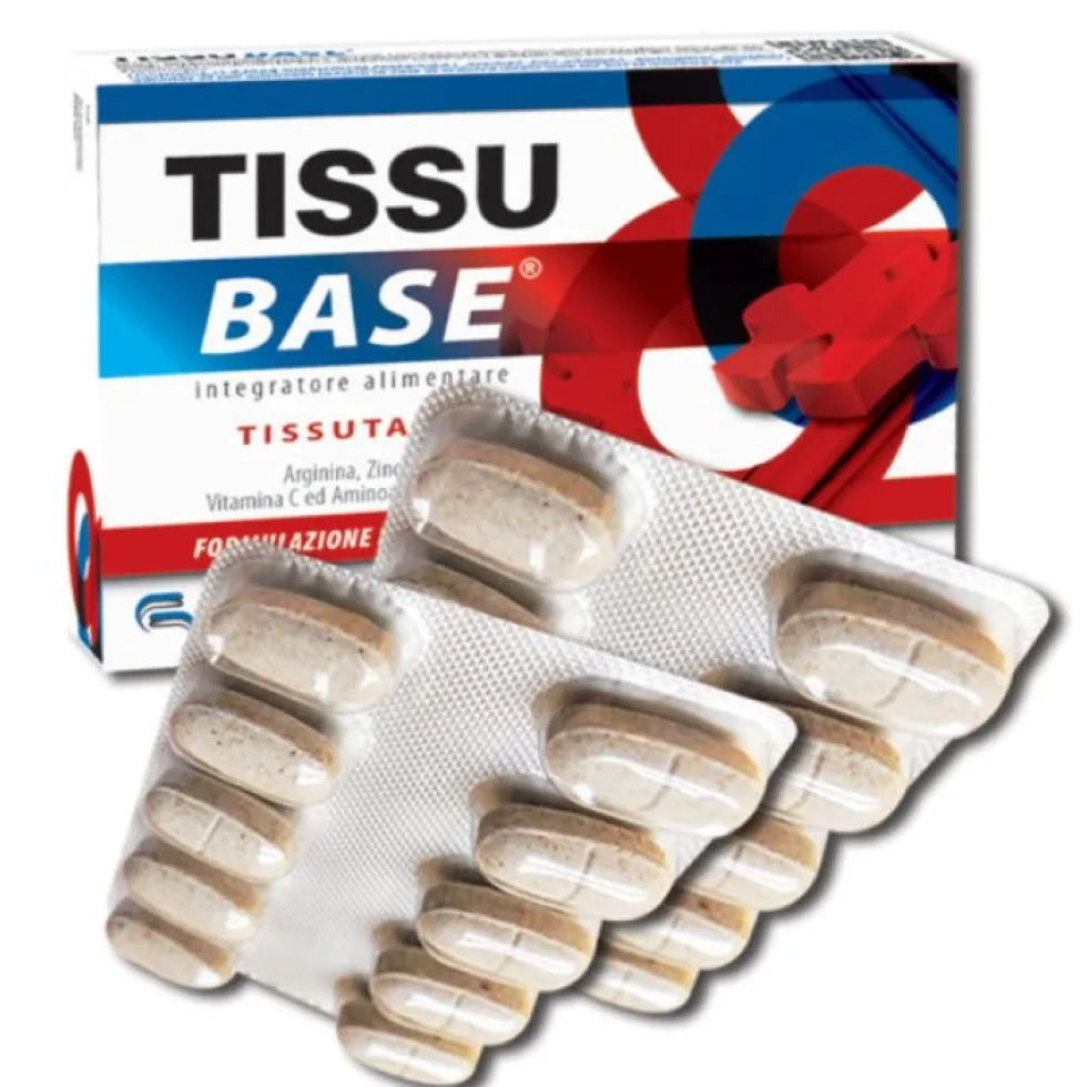 Sanitpharma Tissubase - integratore fragilità cute e dei capelli, 30 compresse