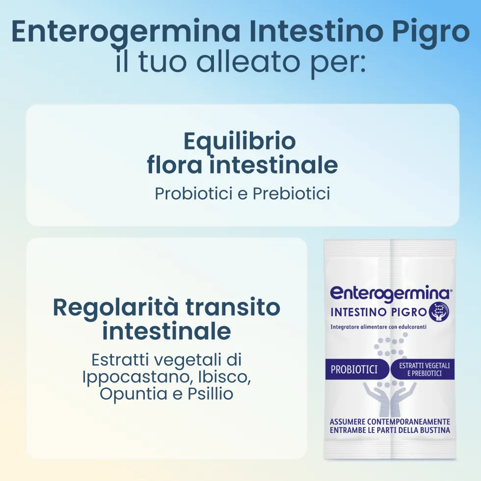 Sanofi Enterogermina - Intestino Pigro Integratore Alimentare, 10 Bustine