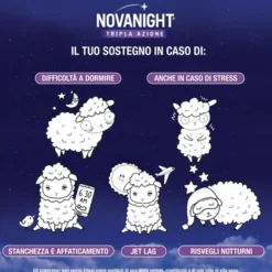 Sanofi Novanight - Tripla Azione Integratore a Rilascio Rapido, 60 Compresse