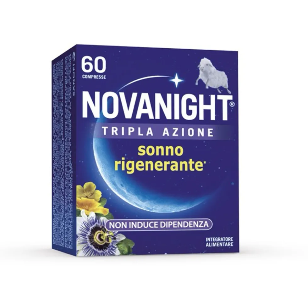 Sanofi Novanight - Tripla Azione Integratore a Rilascio Rapido, 60 Compresse