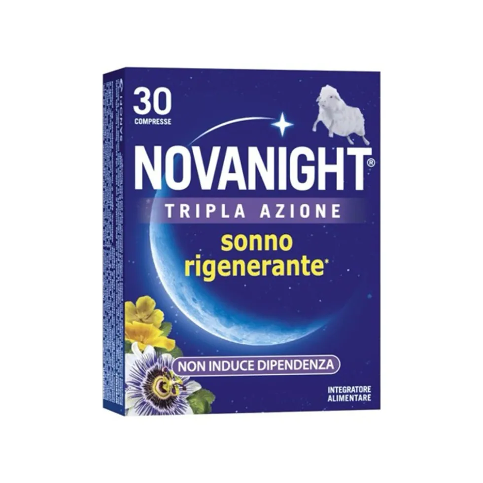 Sanofi Novanight - Tripla Azione Integratore a Rilascio Rapido, 30 Compresse