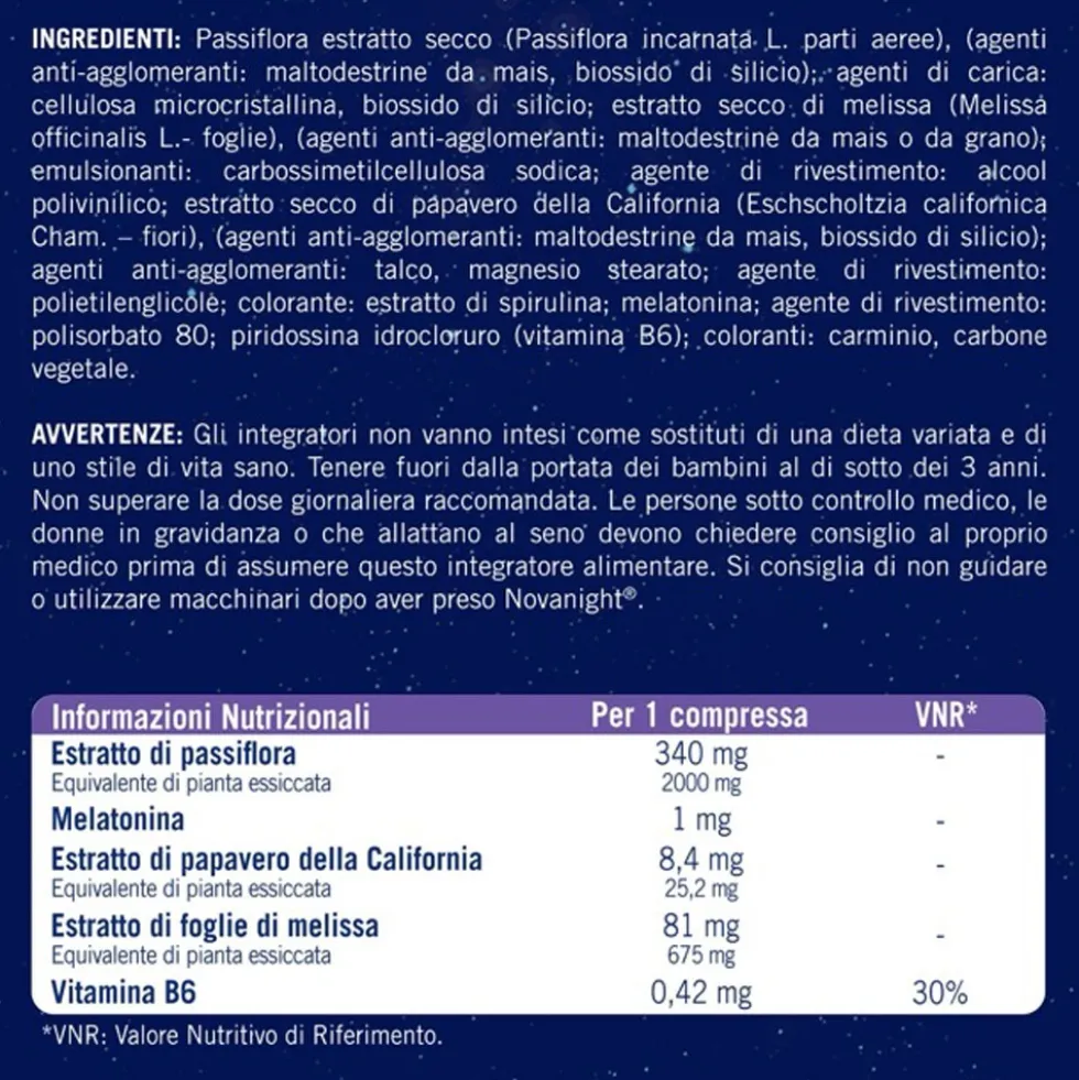 Sanofi Novanight - Tripla Azione Integratore a Rilascio Rapido, 30 Compresse