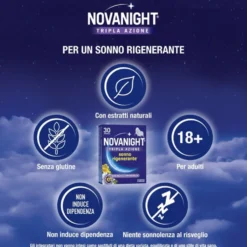 Sanofi Novanight - Tripla Azione Integratore a Rilascio Rapido, 30 Compresse