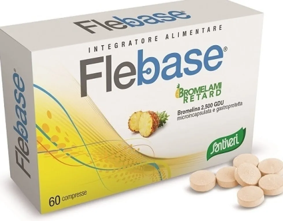 Santiveri Flebase - Flebase integratore alimentare per il microcircolo e gambe gonfie, 60 compresse