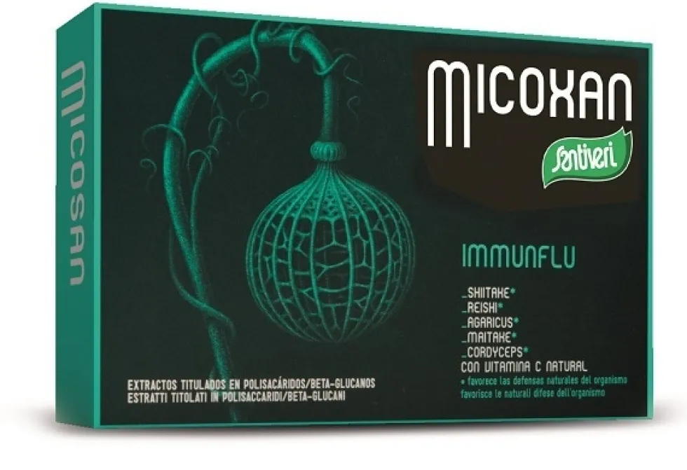 Santiveri Micosan Immunflu - Integratore per il sistema immunitario, 40 capsule Micosan Immunflu