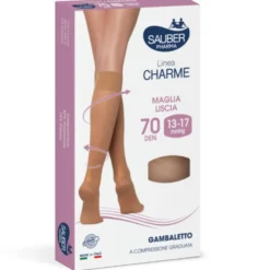 Sauber Charme Gambaletto 70 DEN13-17 mmHg per il microcircolo taglia 4 colore camel