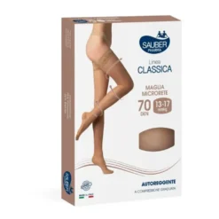 Sauber Classica - Calze autoreggenti 70DEN 13-17 mmHg taglia 3 colore beige