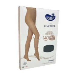 Sauber Classica - Collant microrete 140 denari per la circolazione, colore nero taglia 2 da 1 paio