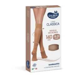 Sauber gambaletto 140 beige - Gambaletto a compressione per il microcircolo, 1 paio taglia 2