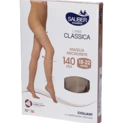 Sauber Linea Classica 5 - Collant 140 denari per il microcircolo, 1 paio
