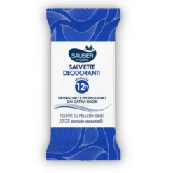 Sauber Salviette Deodoranti - Salviette per la protezione antiodore fino a 12 ore, 10 salviettine