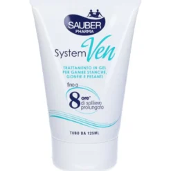 Sauber System Ven - Gel per gambe gonfie con effetto freddo per il microcircolo, 125 ml