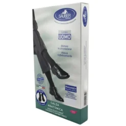 Sauber Uomo QSkin Calza 140 DEN 18-22 mmHg compressione graduata taglia Mcolore nera, 1 paio