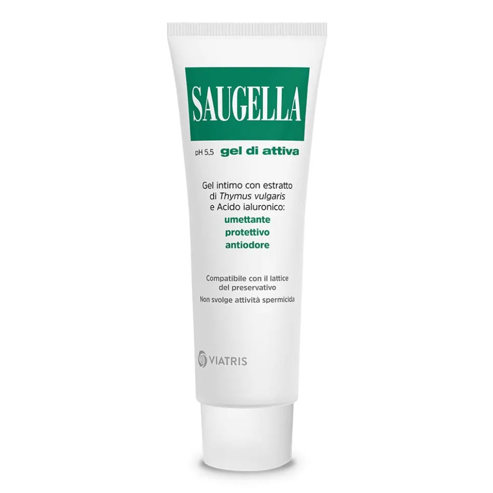 Saugella Attiva - Gel Intimo a pH 5.5 Umettante Protettivo e Antiodore, 30ml
