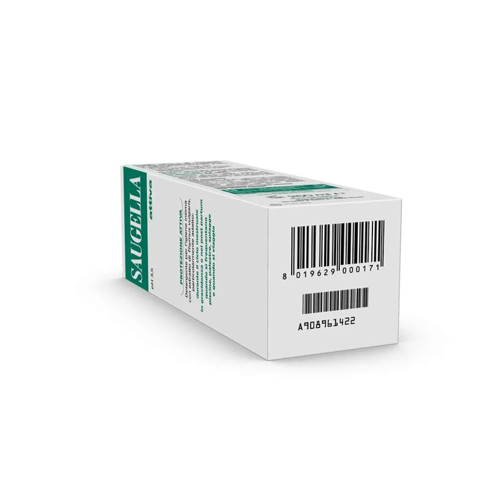 Saugella Attiva Verde - Detergente Intimo a pH 3.5 con Estratto di Timo, 250ml