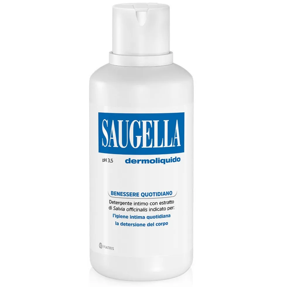 Saugella Dermoliquido - Detergente Intimo a pH 3.5 con Estratto di Salvia, 500ml