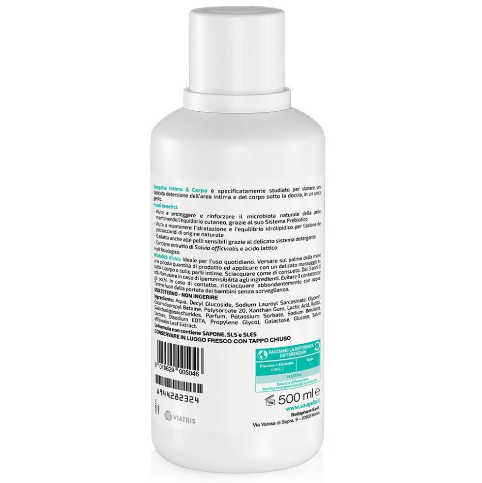 Saugella Intimo & Corpo - Detersione e Protezione sotto la Doccia, 500ml