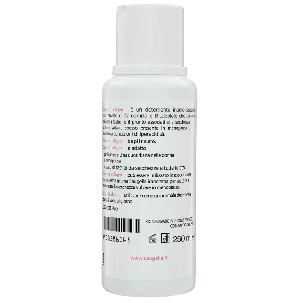 Saugella Poligyn - Detergente Intimo a pH Neutro con Camomilla Bisabololo, 250ml