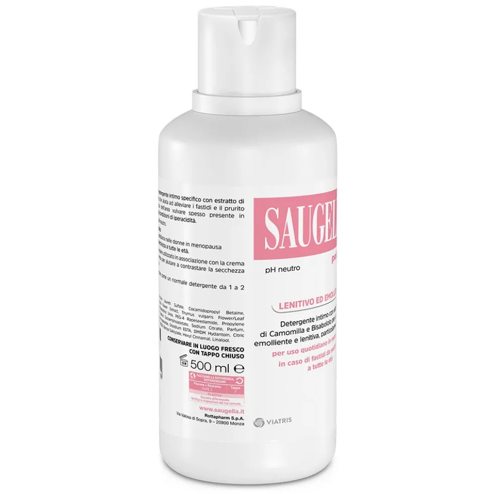 Saugella Poligyn - Detergente Intimo a pH Neutro con Camomilla Bisabololo, 500ml