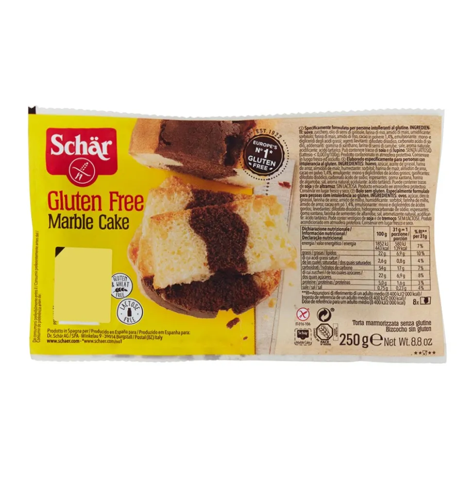 Schar Marble Cake Torta Senza Glutine Vaniglia e Cacao, 250g