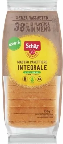 Schar Mastro Panettiere Integrale - Pane integrale senza glutine per intolleranti, 330 g