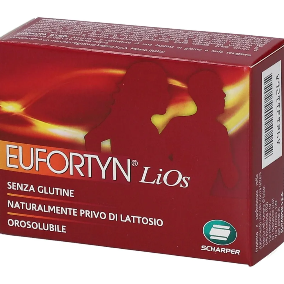 Scharper Eufortyn LiOs - Integratore polivitaminico e proenergetico, 10 bustine da 1,8 g