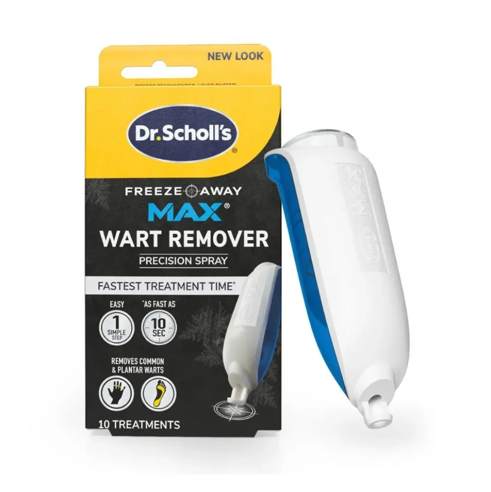Scholl Freeze Away Max - Spray rimuovi verruche Scholl per le mani e i piedi, 1 dispositivo da 35 ml